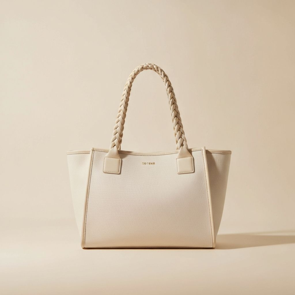 Toteme braid-handle tote ecru